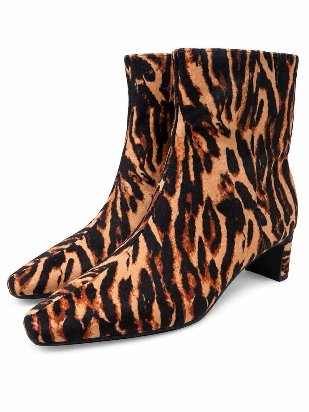 A New Day Women’s Size 8.5 Animal Print Ankle Boots Kitten Heel Zip NWT